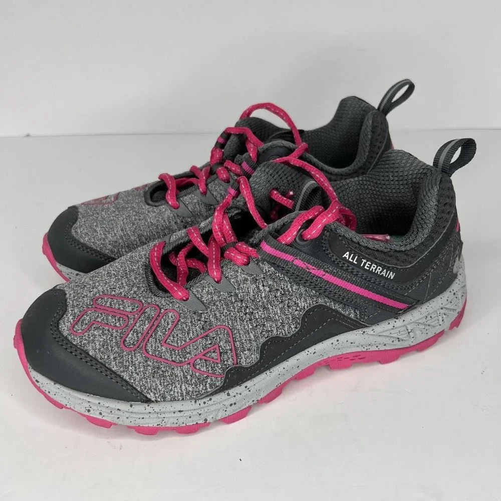 Fila Blowout 19 Sneakers Gray & Pink Trail Running Shoe Women's Size 7.5
